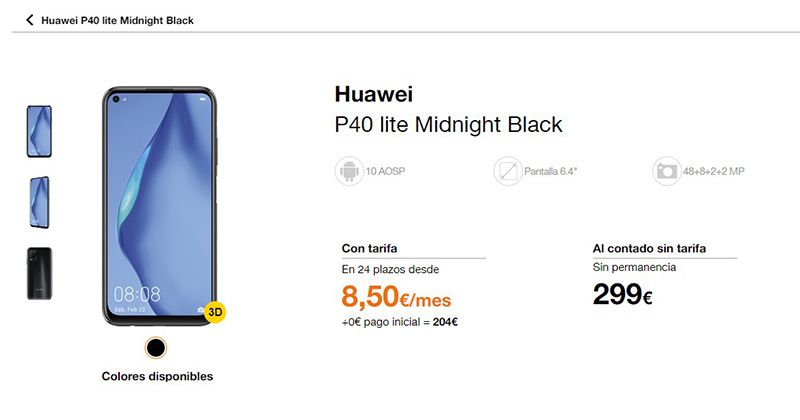Huawei P40 Lite Orange