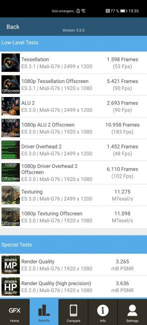 GDFbench Huawei P40 Pro resultado