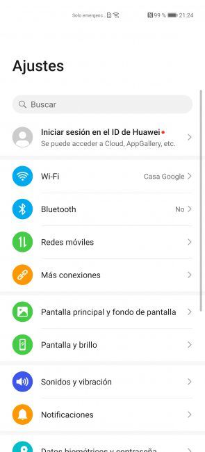 Ajustes del Huawei P40 Pro