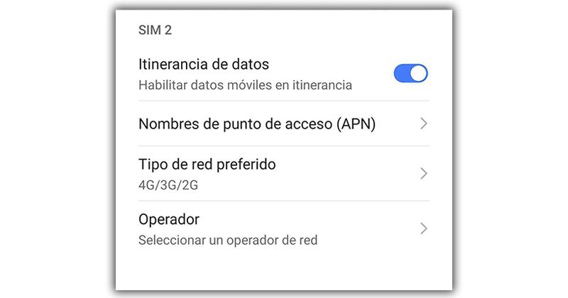 Tipo de red velocidad huawei