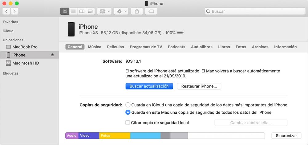 actualizar iphone ordenador