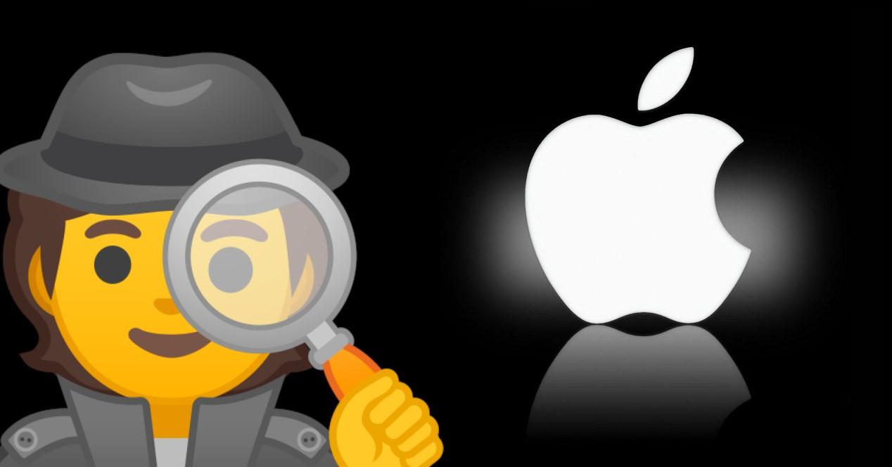 apple logo y detective