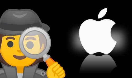 apple logo y detective