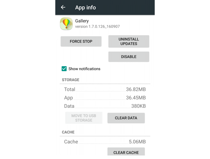 camara borrar datos y cache