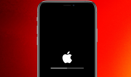iphone actualizando fondo rojo