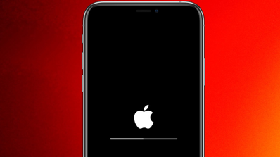 iphone actualizando fondo rojo