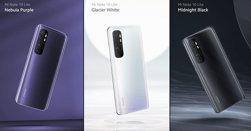 mi note 10 lite colores