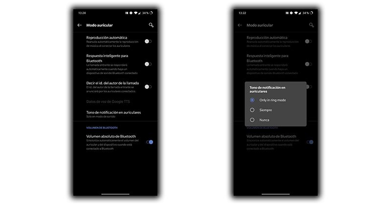 modo auriculares oneplus