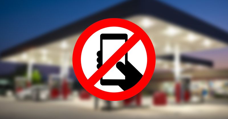prohibido utilizar movil gasolineras