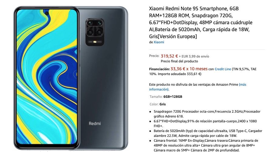 redmi note 9s amazon