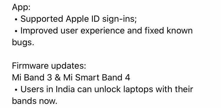 xiaomi mi band 4 actualizacion