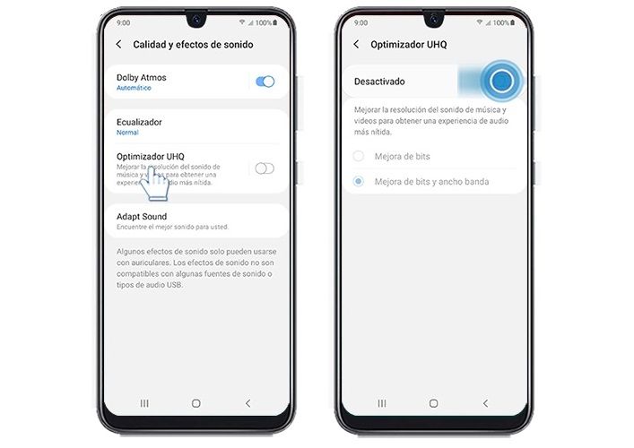 Activar UHQ móviles Samsung