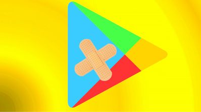 Google Play logo con tirita