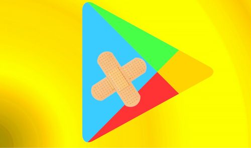 Google Play logo con tirita