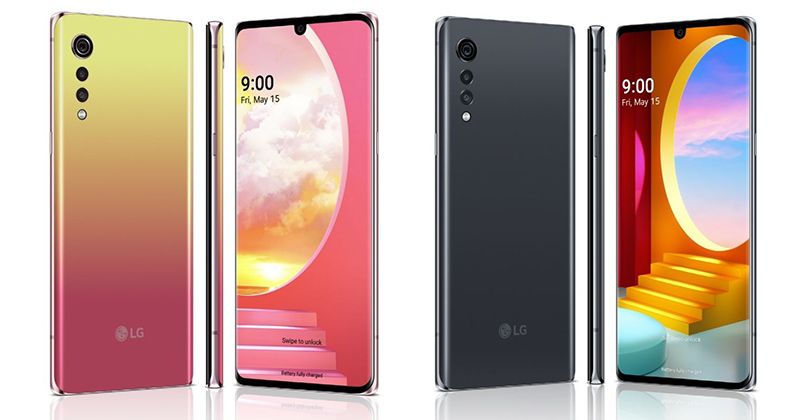 LG Velvet parte frontal y trasera