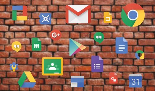 apps y muro de fondo