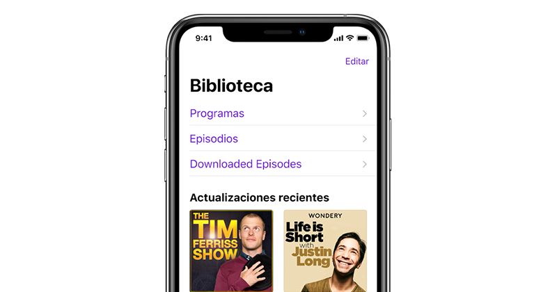 borrar podcast musica iphone