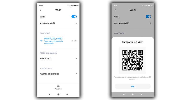 compartir Wi-Fi Android QR