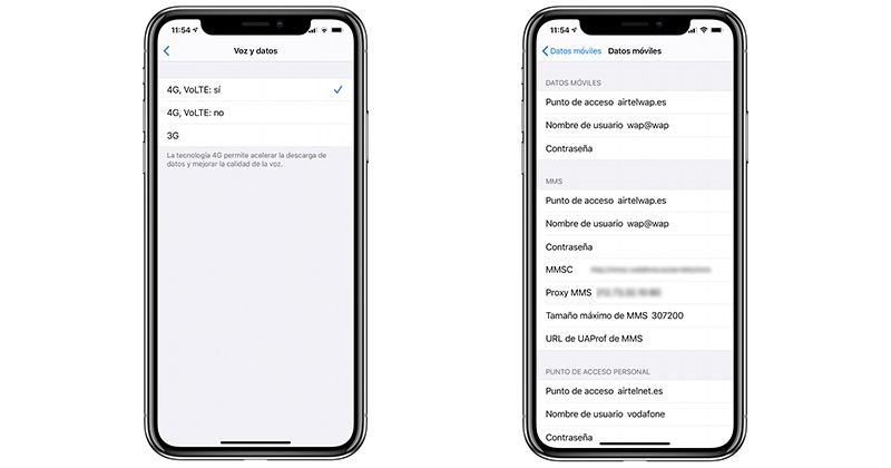 configurar punto de acceso iphone