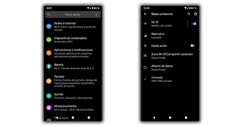 datos moviles android