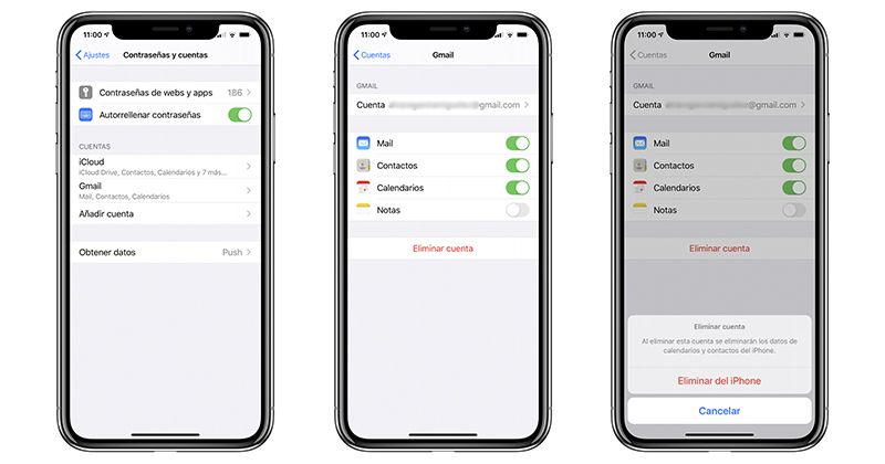 desvincular cuentas movil iphone ios