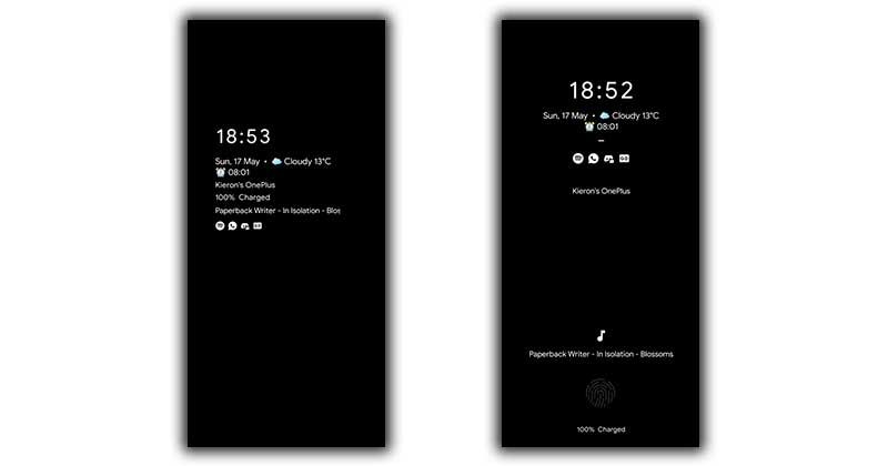 diseño always on display oneplus
