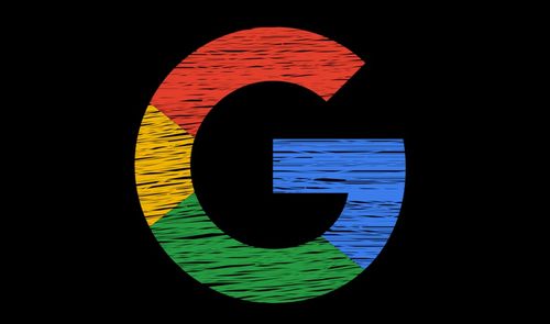 google logo con fondo negro