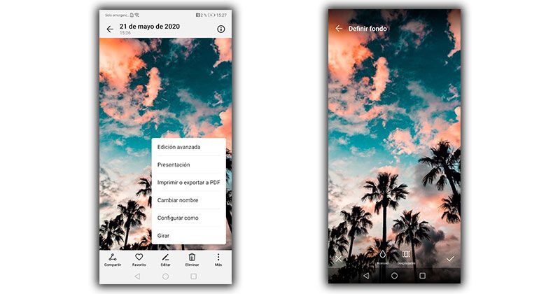 poner cambiar fondo pantalla huawei