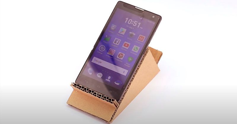 soporte movil carton casero