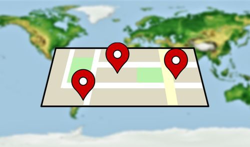 ubicaciones en un mapa