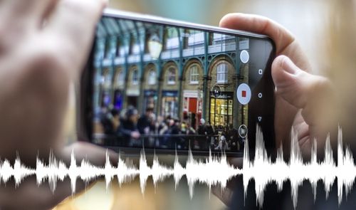 zoom de audio movil grabando