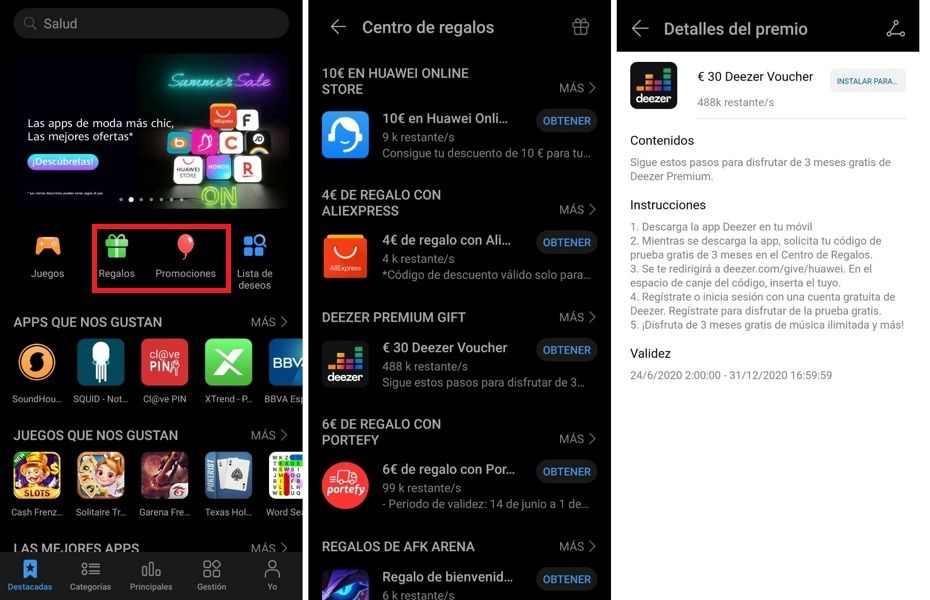 Huawei regalos de AppGallery