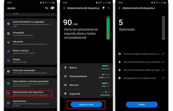 Mantenimiento Samsung