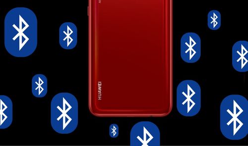 Movil Huawei y logos de Bluetooth