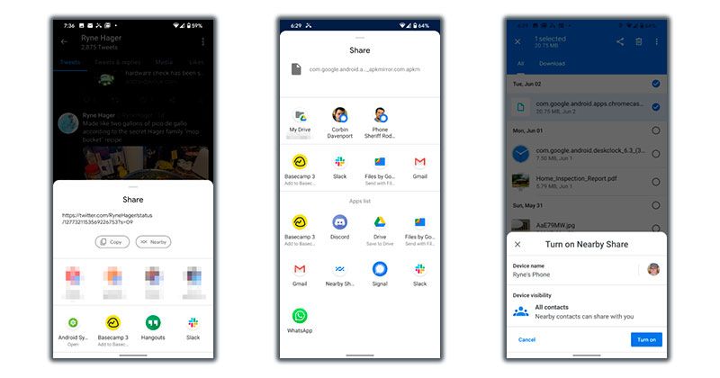 Nearby Share compartir archivos android