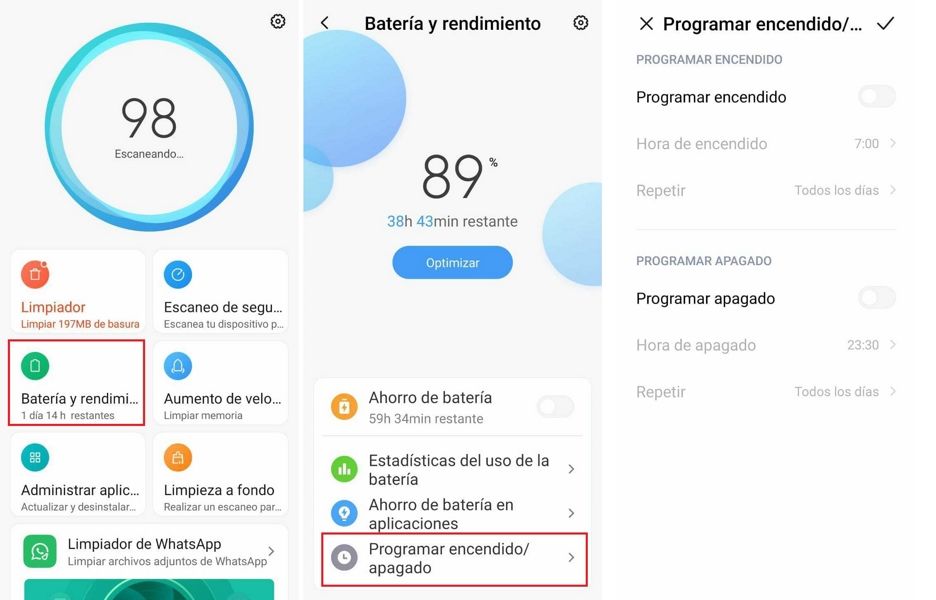 Programar encendido en Xiaomi 01