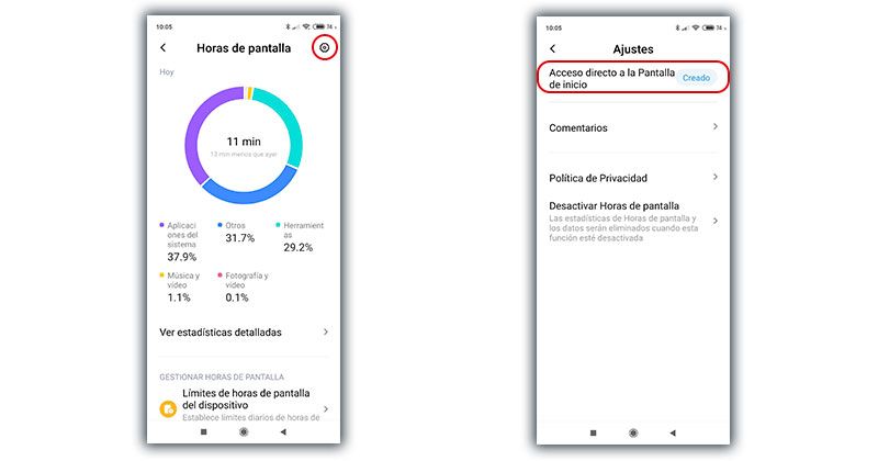 acceso directo modo concentración