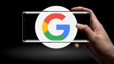 google logo y movil samsung