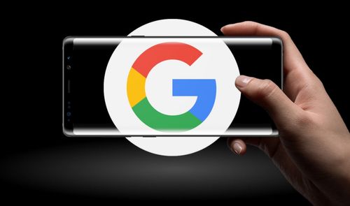 google logo y movil samsung