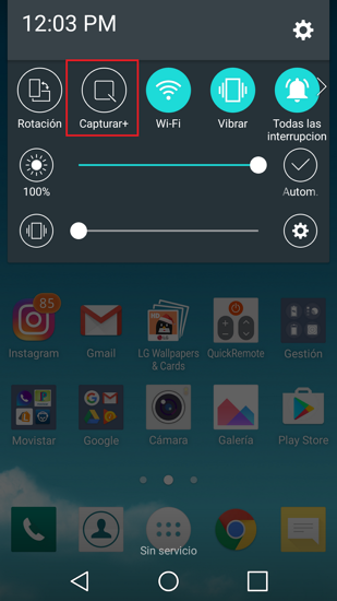 lg función capturar+