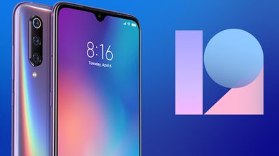 logo de miui 12 y el xiaomi mi 9
