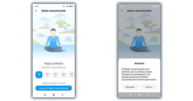 modo concentración xiaomi