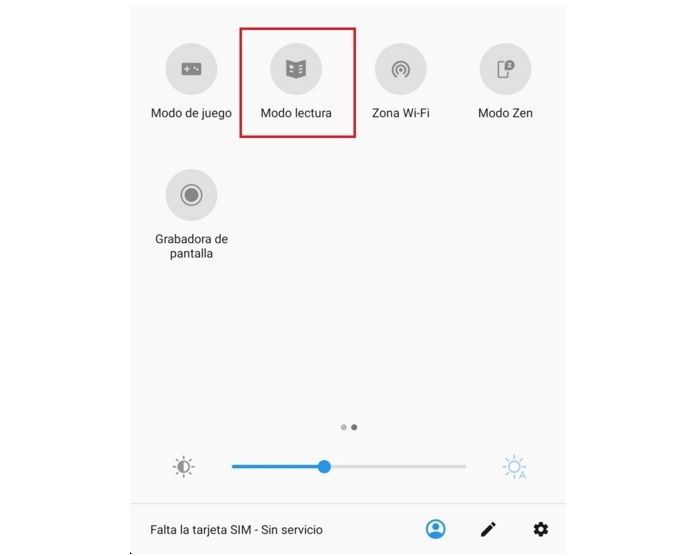modo lectura oneplus