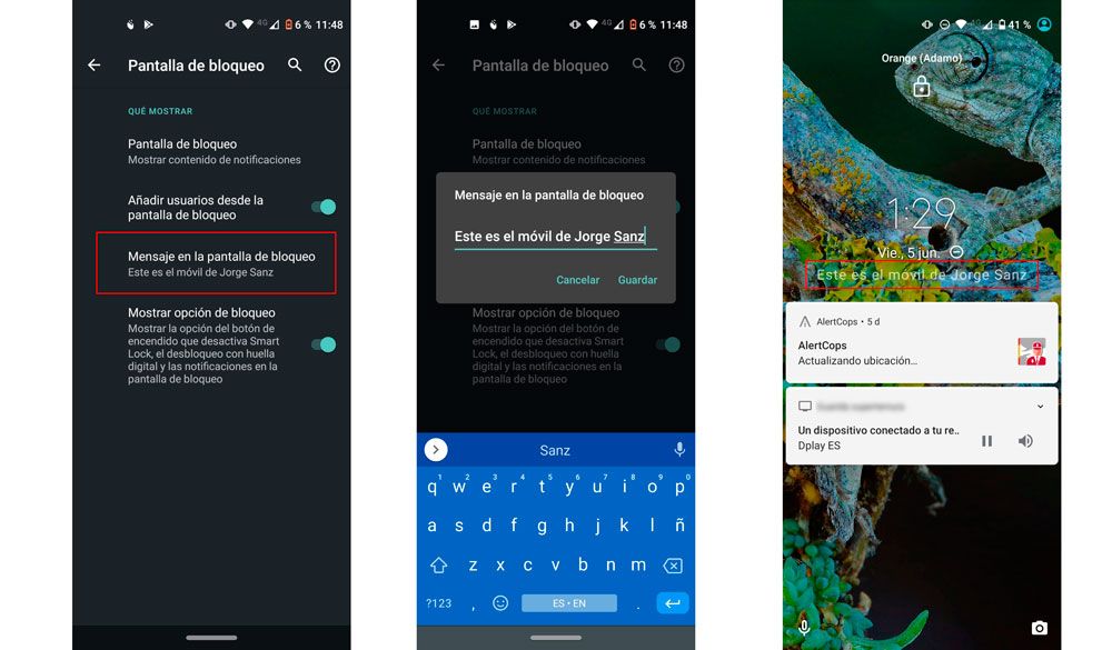 pantalla bloqueo Motorola
