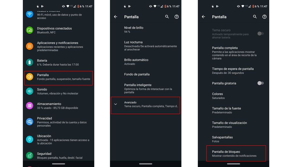 pantalla bloqueo Motorola