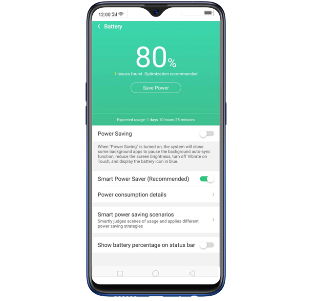 realme ahorrar batería