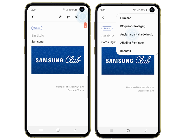 samsung anclar notas