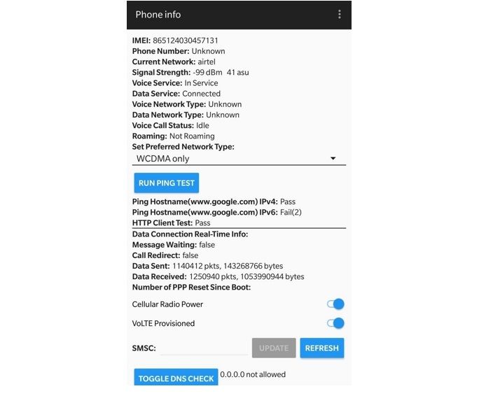 señal en android