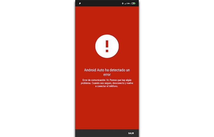 Android Auto error