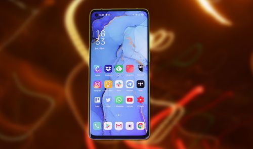 Smartphone OPPO Find X2 Neo con fondo luces